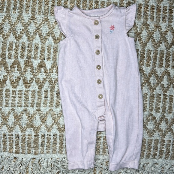 Carter's Other - (5for$10) Light Pink Carters Jumpsuit. Ribbed cotton. 3m